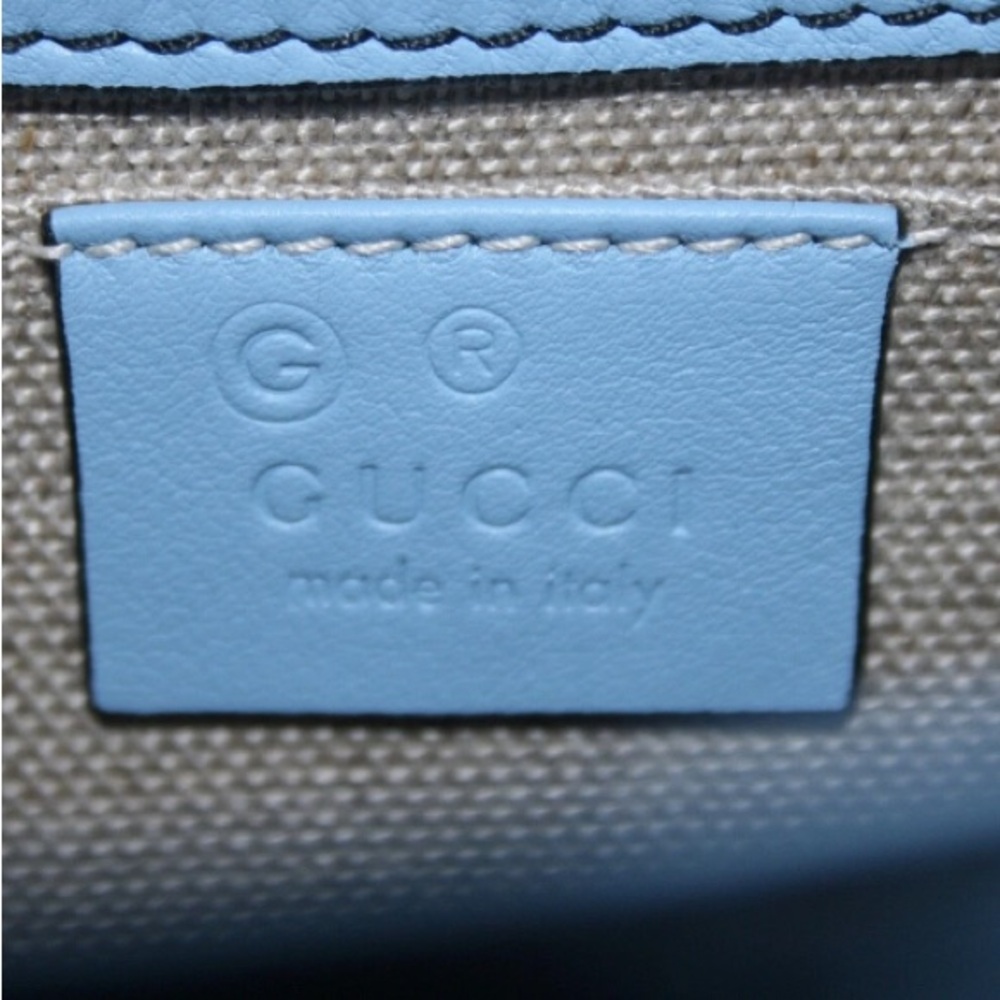Gucci Guccissima Blue Emily Large Shoulder Bag - Picture 2 of 7